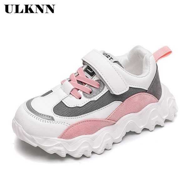 

ulknn mesh girls for children casual kids sneakers boys shoes running footwear school trainers sapato infantil, Black