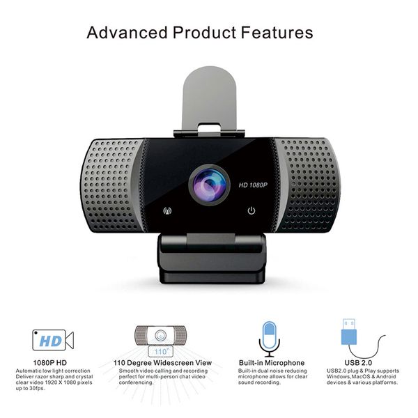 

full hd mini usb webcam 1080p streaming web camera manualfocus webcam usb computer camera with microphones for lapdesktop