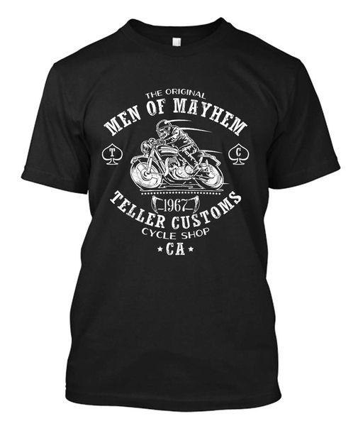 

2019 new mens t shirts original samcro men mayhem - custom men's black t-shirt tee 100% cotton brand new t-shirts