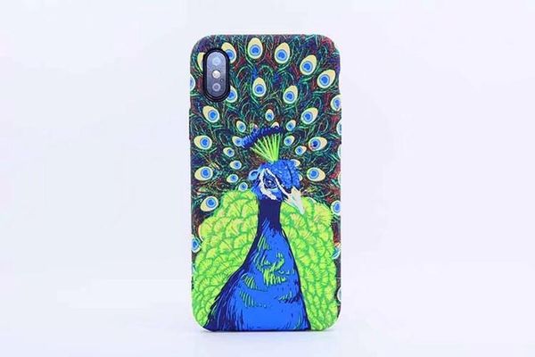 

fashion animals lion wolf owl pattern hard back phone case for iphone x glow in the dark luminous forest king case