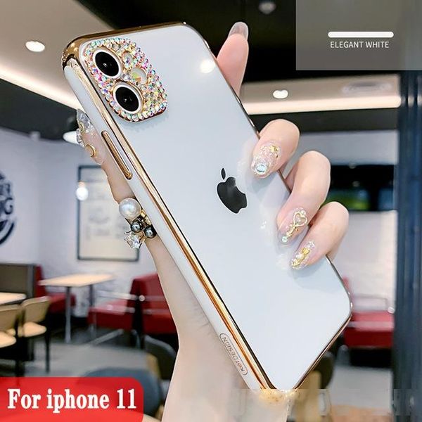 

luxury diamond full camera protection case for iphone 11 pro max case silicone cover for iphone 11 case 11pro gold colorful capa