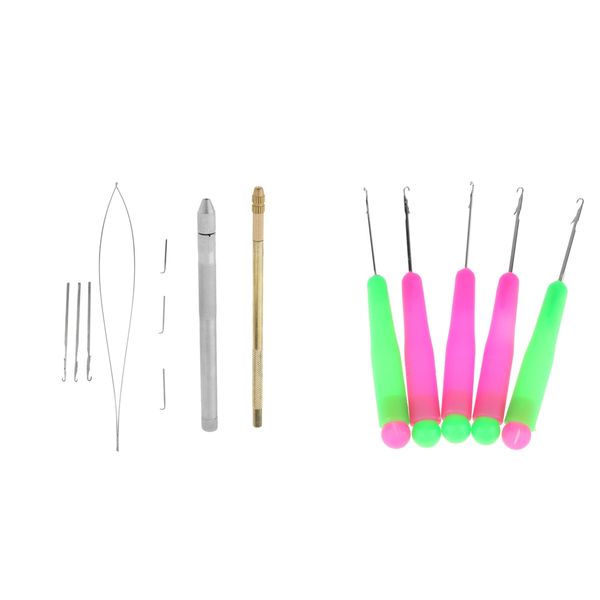 

crochet hooking ventilating latch pulling latch hook loop needles holder set