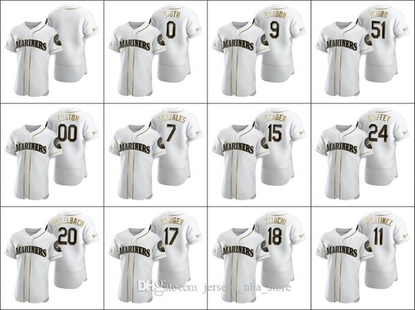 

сиэтл моряки men # 24 кен гриффи 51 ичиро сузуки 20 daniel vogelbach пользовательские женщины молодежь белый аутентичные золотой выпуск джер, Blue;black