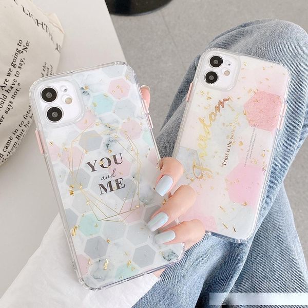 

luxury geometric english words phone case for iphone 11 pro max xr xs max 7 8 plus x full body soft epoxy back cover