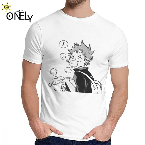 

свинина булочка homme tee shirt retro haikyuu хината еда сэмпайте мужской hipster великих одежды моды crewneck