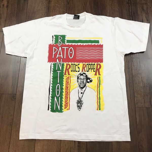 

vtg 80s 90s pato banton reggae t-shirt mens sz xl rasta hip hop bootleg rap tee