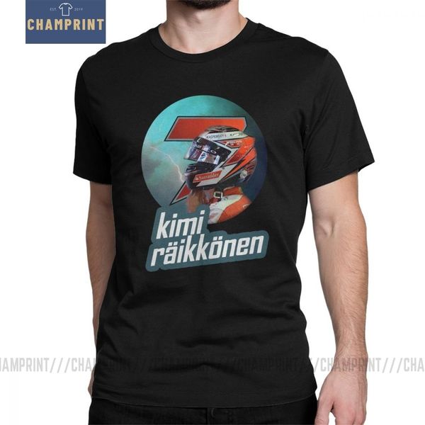 

man's kimi raikkonen t-shirt awesome short sleeves iceman legend icon racing motor car 100% cotton tees plus size t shirts