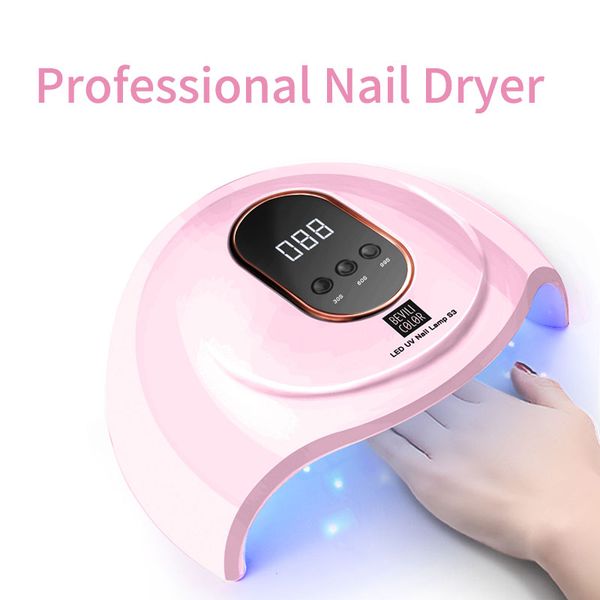 

nail dryer 168w professional uv lamp for nail led uv lamp 18 leds usb for manicure lcd display drying all gels polish