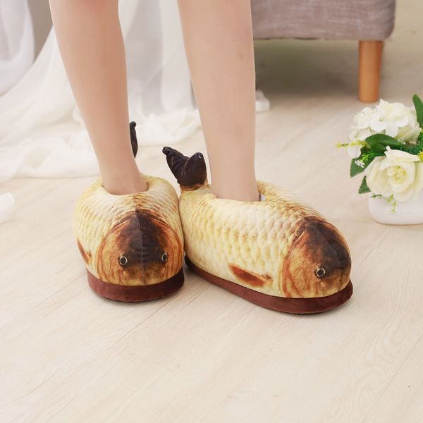 

slippers sale promotion price ladies winter cute fish women indoor slipper, Black