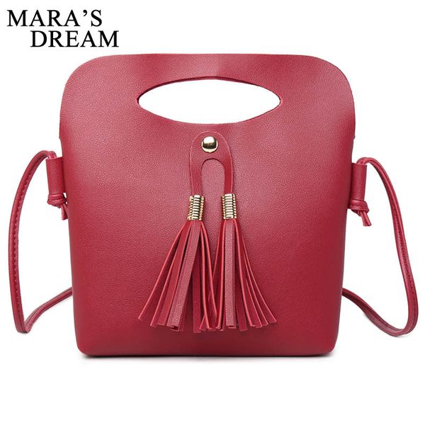 

mara's dream 2020 new portable diagonal cross-color double tassel female small bag mobile phone bag change key package