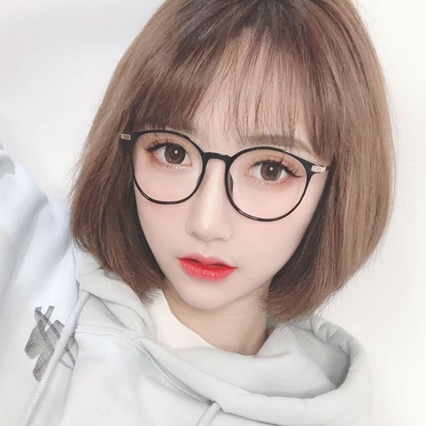 

New Women Anti-blue Light Eyeglasses Vintage Fashion Square Glasses Frame Men Vintage Eye Glasses Optics Myopia Computer, Black