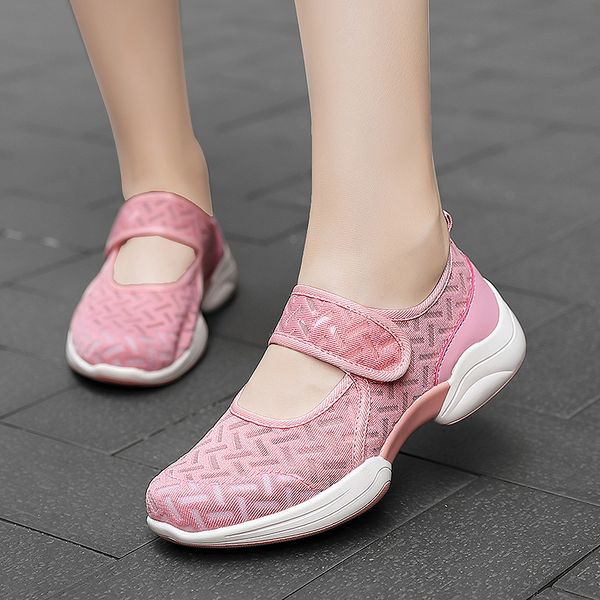 

2020 summer fashion women flat platform shoes woman breathable mesh casual sneakers women zapatos mujer ladies boat shoesmultifunction, Black