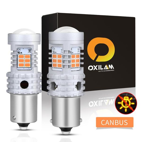 

2pcs bau15s led canbus no hyper flash turn signal lamp 1156 ba15s py21w t20 wy21w w21w led bulb car lights 2200k amber 12v