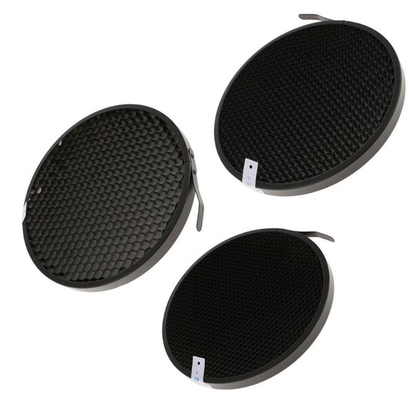 

3шт 60 50 40 степень eggcrate honeycomb сетки для 7inch отражатель диффузор абажур блюда фото микрофонных аксессуаров