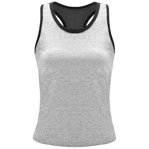 

women sports yoga tank dry quick yoga shirts loose gym fitness sport sleeveless vest singlet for running training grey, Black;blue