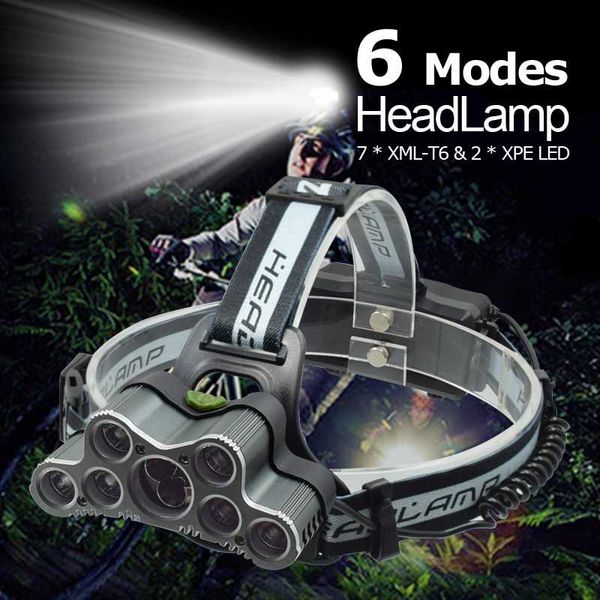 

headlamps rechargeable xml t6 frontal headlamp powerful super bright 6 modes headlight portable rotatable camping fishing torch-lamp