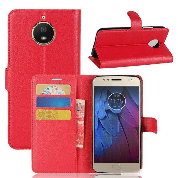 

litchi lychee wallet leather pu tpu phone cover case card holder for moto g5s g5s plus