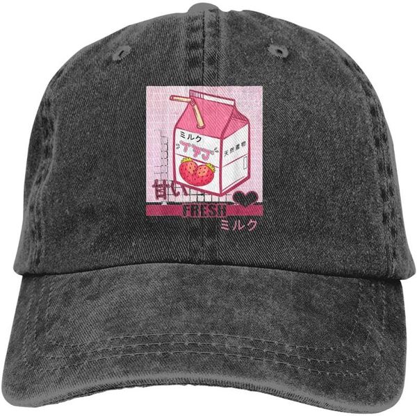 

zwinz 90s японский otaku стильный эстетическая milk t-shirt casquette unisex регулируемый бейсболки trucker hat, Blue;gray