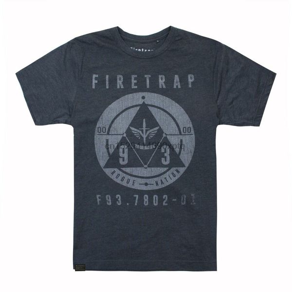

официальный firetrap mens - код - футболка - древесный уголь