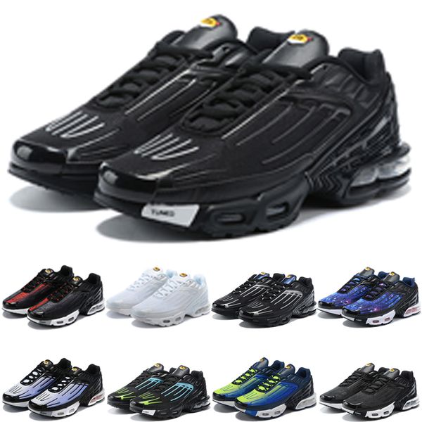 

2020 new men tn plus 3 women running shoes walking triple black blue spider purple nebula usa bred neon sneakers sports