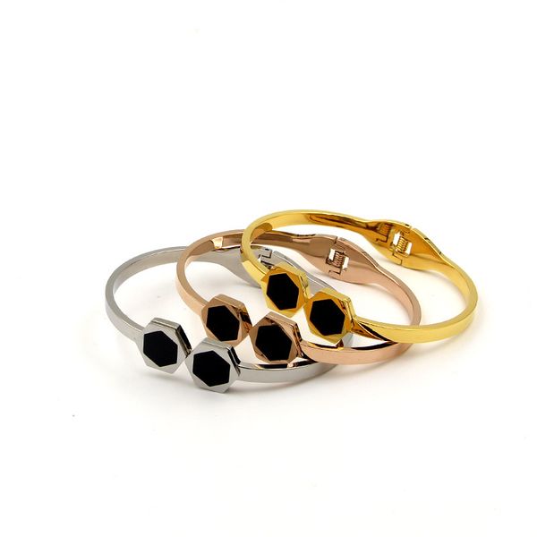 

stars fashion jewelry gift luxury love stainless steel cuff bracelets bangle & bracelet bangles for women cuff bangles wholesale, Black