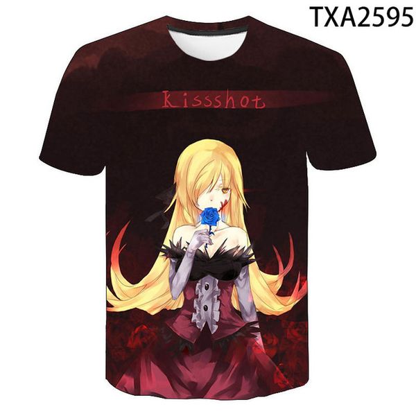 

boy girl new monogatari cool 3d print shirts hentai humor funny men clothing