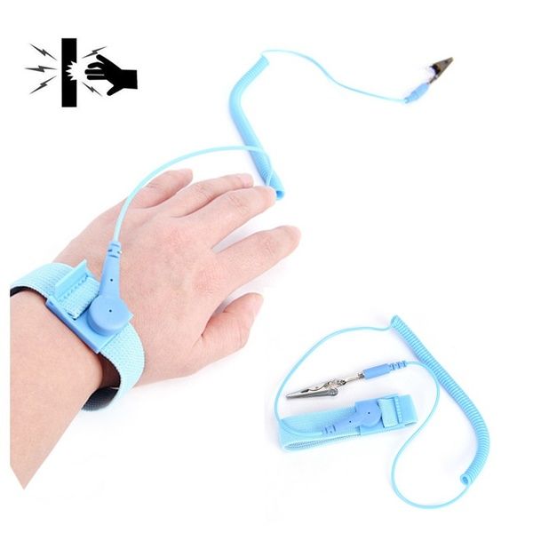 

beaded, strands 2pcs anti-static esd adjustable strap antistatic grounding bracelet wrist band, Black