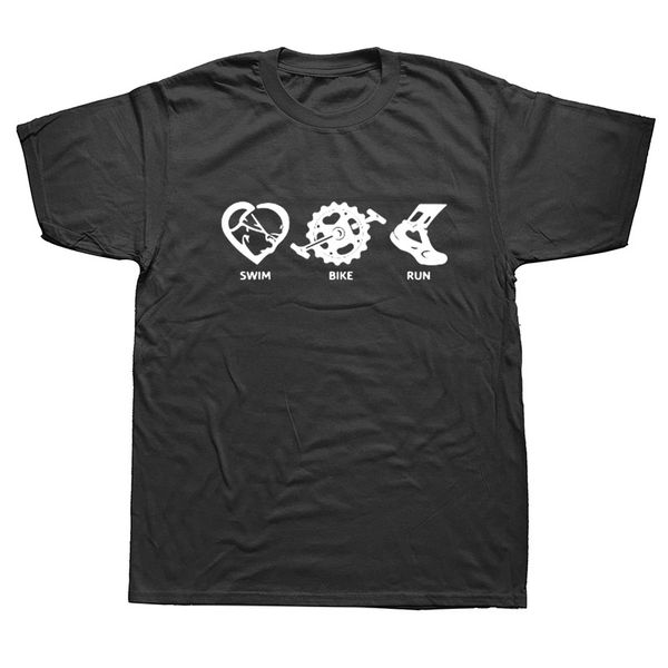 

triathlon t shirt men 2020 summer fashion short sleeve cotton cycle runer swimer print t-shirt sporting tee