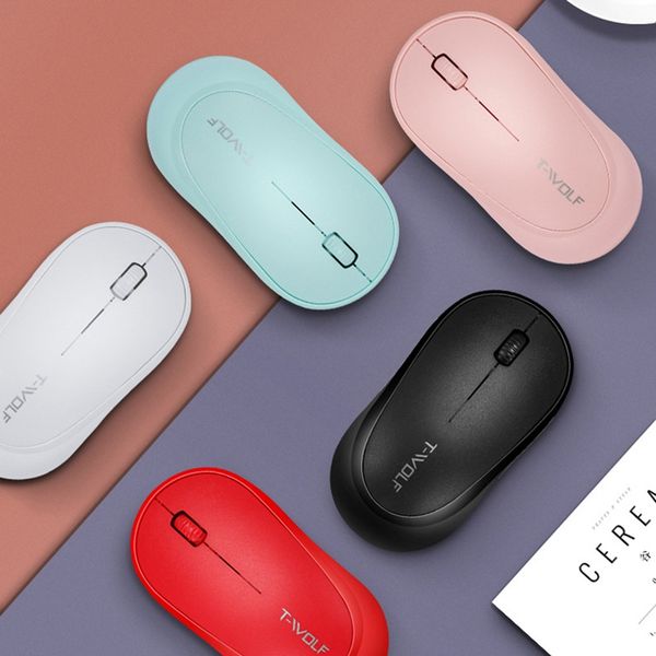 

mice 1pc candy color 1000 dpi usb optical wireless computer mouse 2.4g receiver super slim for pc laptop