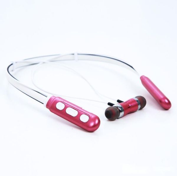 

new metal earplugs in-ear wireless sports bluetooth neck hanging neck headphones binaural stereo running call plug type bluetooth