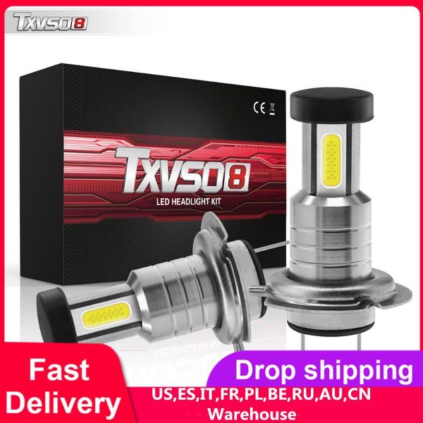 

2pcs car h7 led headlight bulbs 12v 24v 110w 30000lm headlight conversion kit bulb high or low beam 6000k
