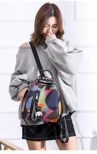 

fashion backpack female bags school style high oxford multi-color student campus backpacks rank popular 2020 woman sac