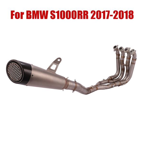 

for s1000rr 2020 2020 exhaust front header pipe escape connect tube link pipe with muffler end tips slip on motorcycle