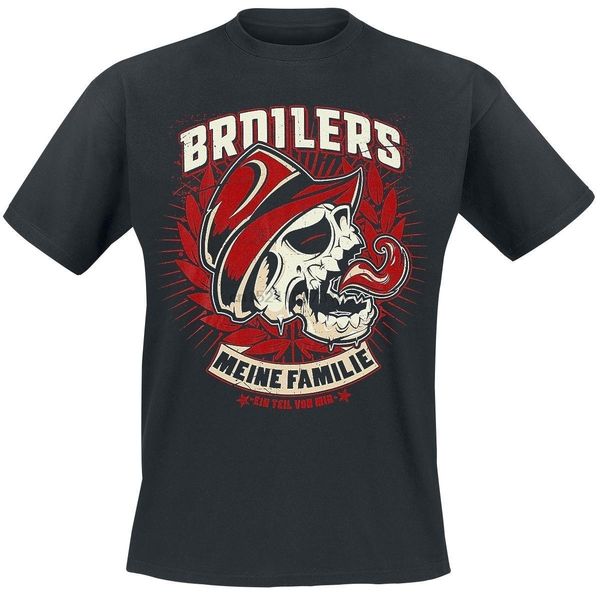 

broilers meine familie black men's cotton t shirt