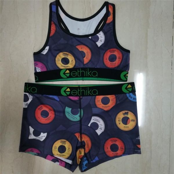 

women designer 2 piece set swimwear vest+shorts plus size print bathing suit s-xl low wasit bathingsuit summer clothing swimsuit, White;black