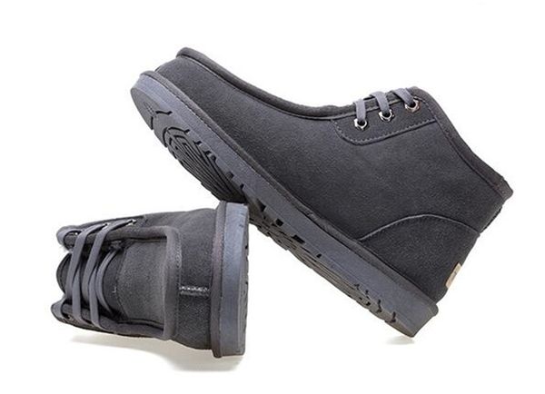 

мода классический дизайн короткие бекхэму человек женщины снег бренда девушка популярные натуральные кожа сапоги мода снежные ботинки обувь, Black