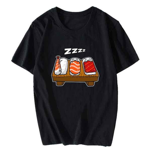 

смешные zzz суши япония тенниска menwomen эстетическая хлопок охладить vintage tshirt harajuku streetwear camisetas hombre аниме tshirt