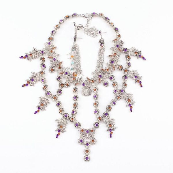

pendant necklaces 2021 fashion brand design crystal & pendants luxury style choker maxi statement elegant women jewelry, Silver