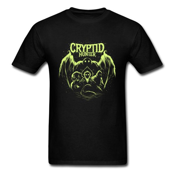 

cryptid hunter darkness creature t-shirt summer/fall religion monster & tees big size 3xl navy nerd t shirt designer