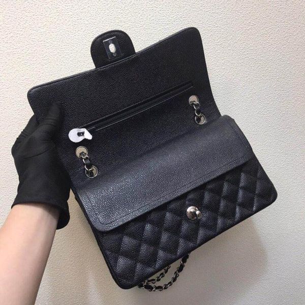 

designer handbag leather luxury lady's for genuine bag caviar crossbody purse bags women square flap quilted shoulder bufbu, Red;black