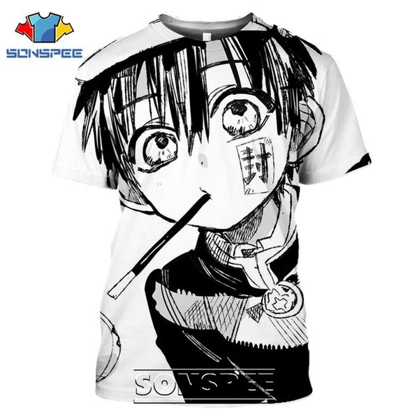

3d anime toilet-bound jibaku shounen hanako-kun men 3d print shirts oversized kawaii oversized men clothing