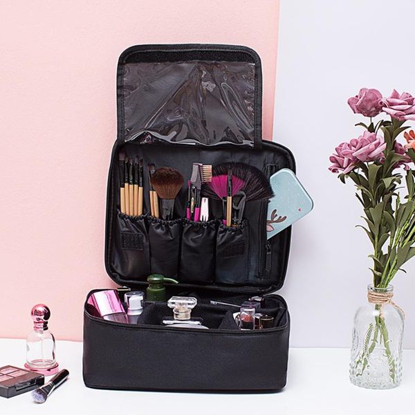 

tote large capacity zipper organizer storage cosmetics case oxford cloth makeup bag waterproof travel portable