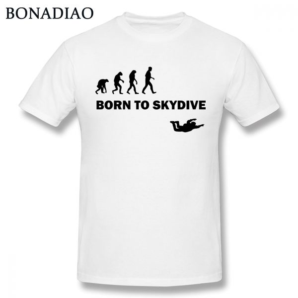 

мужская o-образным вырезом born to skydive парашютом футболка vintage camiseta crewneck s-6xl плюс размер t shirt