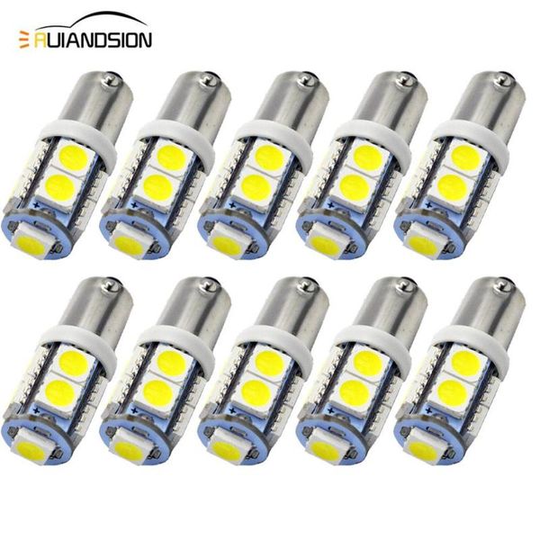 

10pcs bright 6/12/24v car led light bax9s h6w bay9s h21w no-polar led bulbs ba9s t4w car license plate light reading lamp white