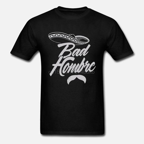 

men's bad hombre mustache sombrero mexican mariachi humor t-shirt