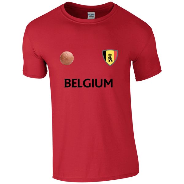 

sell 2019 fashion belgium footballer retro casual men's cotton t-shirt t shirts short sleeve