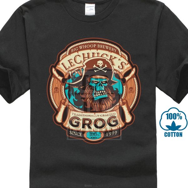 

lechucks grog t shirt monkey island pirate tshirt casual short sleeve for loose clothing summer