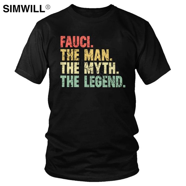 

vintage dr. fauci t shirts men soft cotton tee short sleeved the man the myth the legend t-shirt american doctor fan tshirt gift