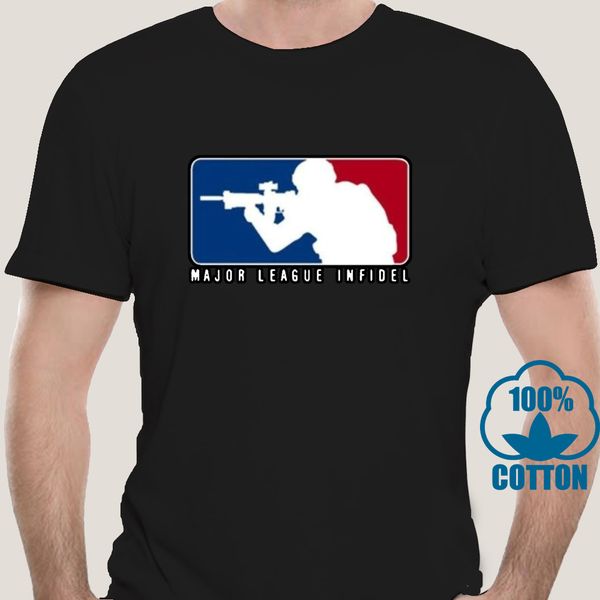 

2584a major league infidel military usmc marines special ops black t shirt