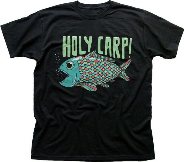 

holy carp angler holy crap fly fishing funny printed t-shirt fn9411 fitness tee shirt
